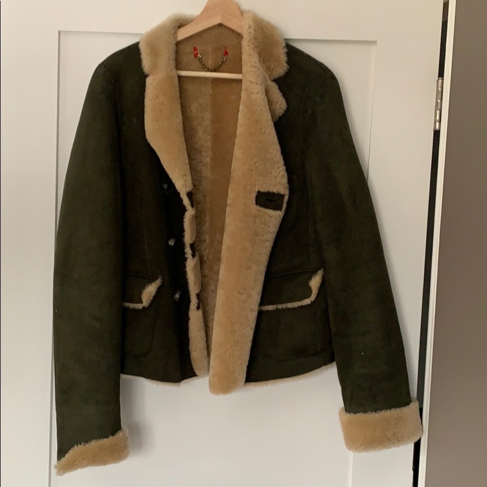 Shearling cropped coat by Marc Jacobs